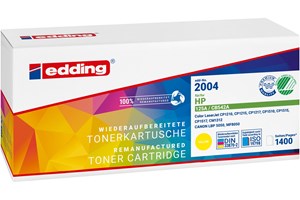 edding Tonerkassette, yellow, 1400 Seiten, kompatibel zu HP CB542A