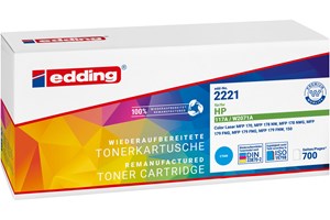 edding Tonerkassette, cyan, für ca. 700 Seiten, ersetzt HP 117A (W2071A)