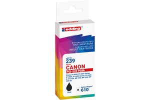 edding Tintenpatrone, schwarz, 20 ml, ersetzt Canon PGi-520Bk