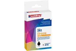 edding Tintenpatrone, schwarz, 12 ml, ersetzt Epson T1291