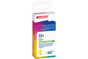 edding Tintenpatrone, yellow, 12 ml, ersetzt HP364XL (CB325EE)
