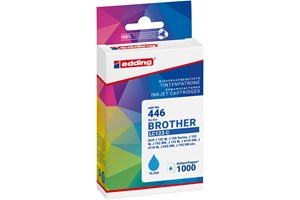 edding Tintenpatrone, cyan, 10,5 ml, ersetzt Brother LC123C