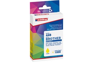 edding Tintenpatrone, yellow, 10,5 ml, ersetzt Brother LC123Y