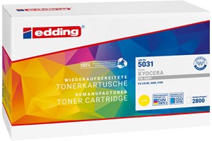 edding Tonerkassette, yellow, 2800 Seiten, kompatibel zu Kyocera TK-580Y