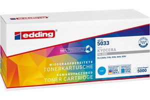 edding Tonerkassette, cyan, 5000 Seiten, kompatibel zu Kyocera TK-590C
