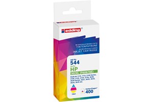 edding Tintenpatrone, 3-Farbig, 18 ml, ersetzt HP 302XL (F6U67AE)
