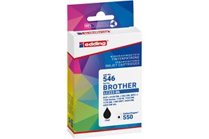 edding Tintenpatrone, schwarz, 13 ml, ersetzt Brother LC223BK