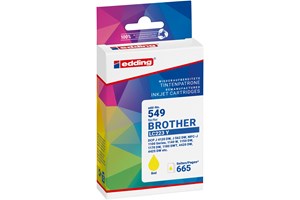 edding Tintenpatrone, yellow, 8 ml, ersetzt Brother LC223Y