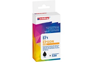 edding Tintenpatrone, Schwarz, 15 ml, ersetzt Epson T33XL (T3351)