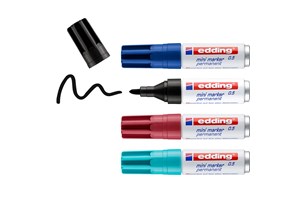 edding 0.5 Permanentmarker 4er Set sortiert, Rundspitze 1,5-3 mm (EAN 4004764866403)