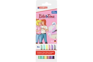 edding 1200 Fasermaler 6er Set sortiert Bibi&Tina, Rundspitze 1 mm (EAN 4057305055163)
