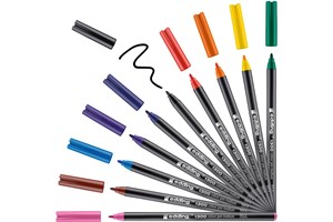 edding 1300 Fasermaler 10er Set (Metallbox) sortiert, Rundspitze 2 mm (EAN 4004764875184)