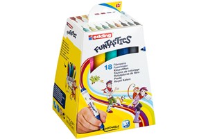 edding 14 FUNTASTICS Kinderfasermaler 18er Set sortiert, Rundspitze 3 mm (EAN 4004764943227)