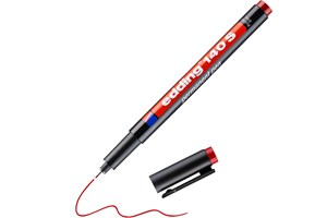 edding 140 S Permanenter Folienschreiber rot, Rundspitze 0,3 mm (EAN 4004764001644)