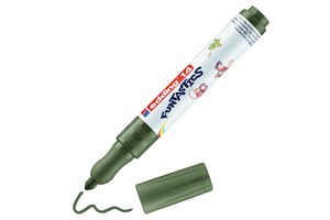 edding 14 FUNTASTICS Kinderfasermaler olivgrün, Rundspitze 3 mm (EAN 4004764943395)