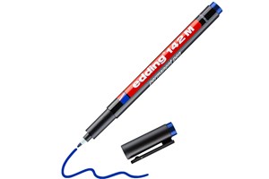 edding 142 M Permanenter Folienschreiber blau, Rundspitze 1 mm (EAN 4004764000883)