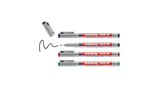 edding 152 M Non-permanenter Folienschreiber 4er Set sortiert, Rundspitze 1 mm (EAN 4004764003556)