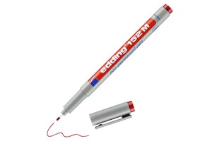 edding 152 M Non-permanenter Folienschreiber rot, Rundspitze 1 mm (EAN 4004764002474)