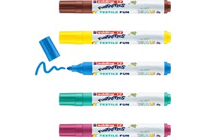 edding 17 Funtastics Kindertextilmaler 5er Set sortiert, Rundspitze 2-3 mm (EAN 4004764953912)