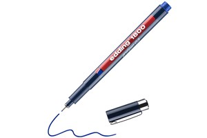 edding 1800 Präzisionsfeinschreiber blau, Kunststoffspitze 0,35 mm (EAN 4004764044122)