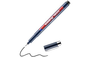 edding 1800 Präzisionsfeinschreiber schwarz, Kunststoffspitze 0,5 mm (EAN 4004764044351)