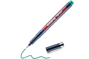 edding 1800 Präzisionsfeinschreiber grün, Kunststoffspitze 0,7 mm (EAN 4004764325757)