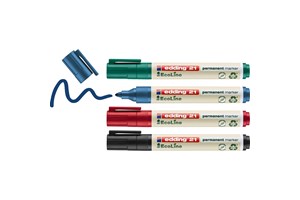 edding 21 EcoLine Permanentmarker 4er Set sortiert, Rundspitze 1,5-3 mm (EAN 4004764917907)