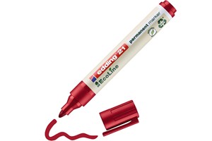 edding 21 EcoLine Permanentmarker rot, Rundspitze 1,5-3 mm (EAN 4004764917815)