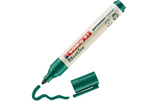 edding 21 EcoLine Permanentmarker Grün, Rundspitze 1,5-3 mm (EAN 4004764917877)