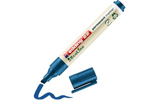 edding 22 EcoLine Permanentmarker blau, Keilspitze 1-5 mm (EAN 4004764918027)