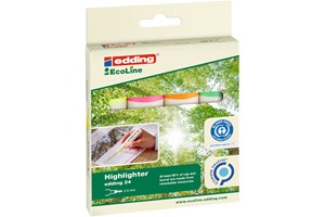 edding 24 EcoLine Textmarker 4er Set sortiert, Keilspitze 2-5 mm (EAN 4004764917723)