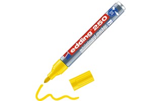 edding 250 Whiteboardmarker gelb, Rundspitze 1,5-3 mm (EAN 4004764012954)