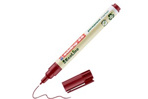 edding 25 EcoLine Permanentmarker rot, Rundspitze 1 mm (EAN 4004764971596)