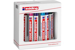 edding 3000 Permanentmarker 10er Set (Systembox) sortiert, Rundspitze 1,5-3 mm (EAN 4004764006328)