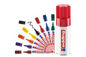 edding 3000 Permanentmarker 8er Set (Dose) sortiert, Rundspitze 1,5-3 mm (EAN 4004764947201)