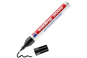 edding 3000 Permanentmarker schwarz, Rundspitze 1,5-3 mm (EAN 4004764007967)