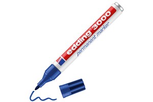 edding 3000 Permanentmarker blau, Rundspitze 1,5-3 mm (EAN 4004764007981)