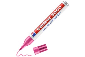 edding 3000 Permanentmarker rosa, Rundspitze 1,5-3 mm (EAN 4004764008049)