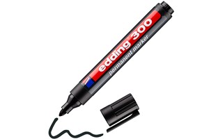 edding 300 Permanentmarker schwarz, Rundspitze 1,5-3 mm (EAN 4004764390564)