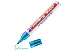 edding 3000 Permanentmarker hellblau, Rundspitze 1,5-3 mm (EAN 4004764008056)