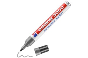 edding 3000 Permanentmarker grau, Rundspitze 1,5-3 mm (EAN 4004764008070)