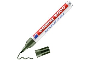 edding 3000 Permanentmarker olivgrün, Rundspitze 1,5-3 mm (EAN 4004764008100)