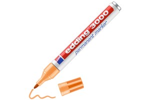 edding 3000 Permanentmarker hellorange, Rundspitze 1,5-3 mm (EAN 4004764008117)