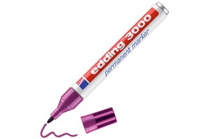edding 3000 Permanentmarker rot-violett, Rundspitze 1,5-3 mm (EAN 4004764008155)