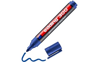 edding 300 Permanentmarker blau, Rundspitze 1,5-3 mm (EAN 4004764390588)
