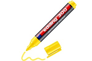 edding 300 Permanentmarker gelb, Rundspitze 1,5-3 mm (EAN 4004764789306)