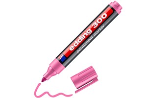 edding 300 Permanentmarker rosa, Rundspitze 1,5-3 mm (EAN 4004764789429)