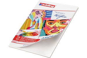 edding 30010 Acryl Malblock, A4, 10 Blatt weiß (EAN 4057305046642)