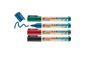 edding 31 EcoLine Flipchartmarker 4er Set sortiert, Rundspitze 1,5-3 mm (EAN 4004764957798)