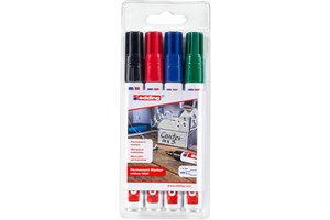 edding 3300 Permanentmarker 4er Set sortiert, Keilspitze 1-5 mm (EAN 4057305072313)